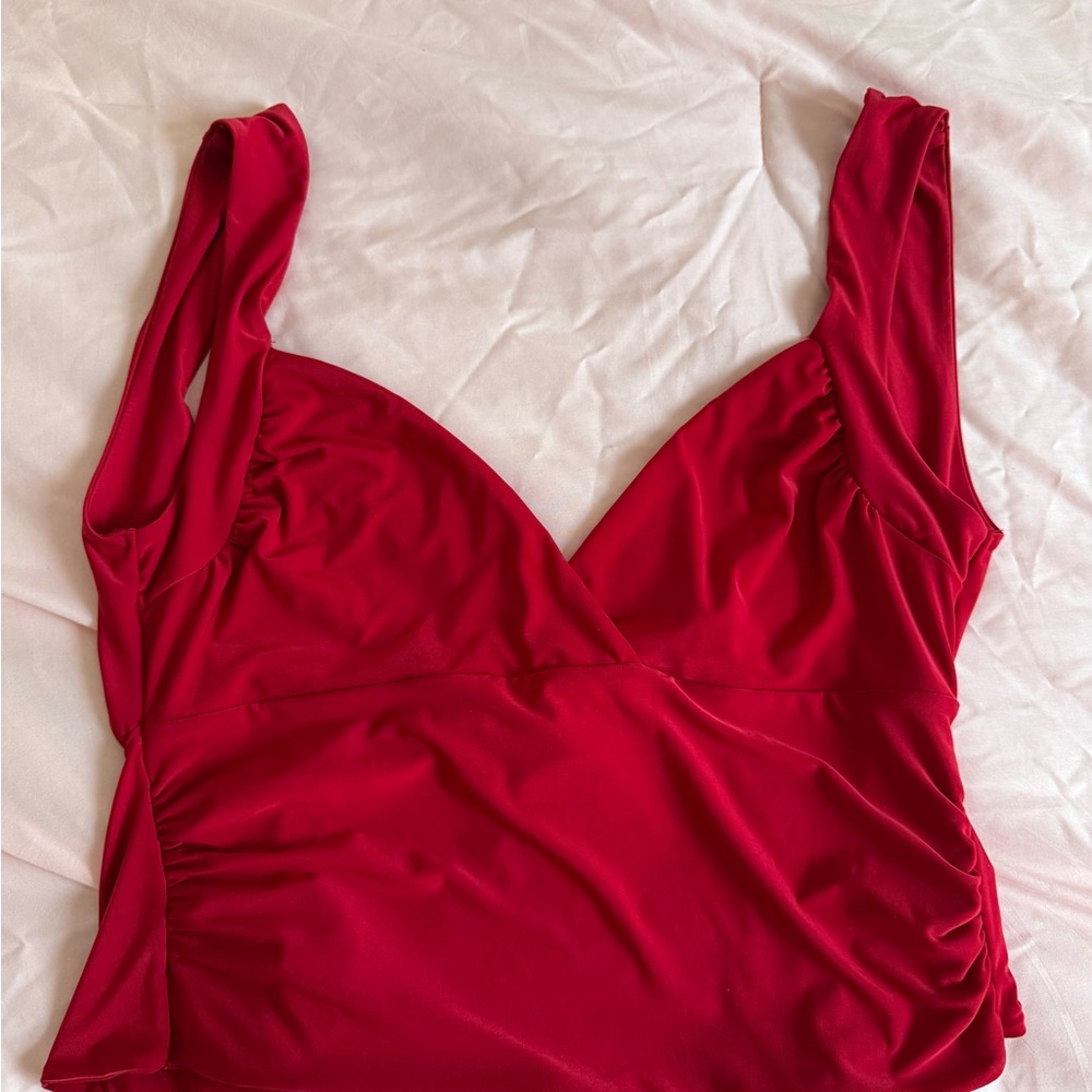 Tresser Red Satin Top